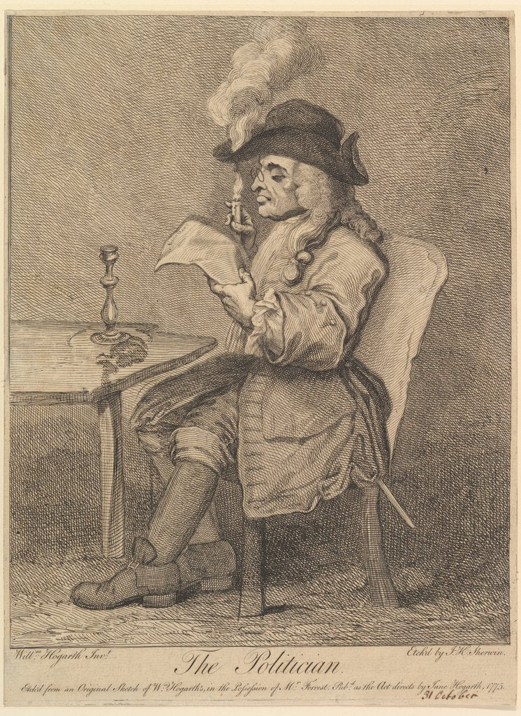 Detail of The Politician, 1775 by John Keyse Sherwin