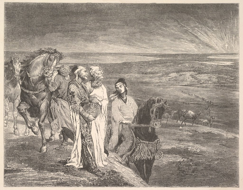 Detail of The Wise Men out of the East, 1868 by John La Farge