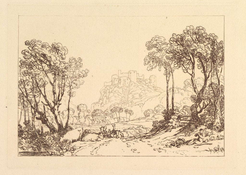Detail of The Castle above the Meadows, 1808 by JMW Turner