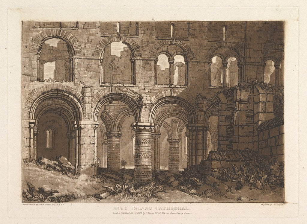 Detail of Holy Island Cathedral, February 20, 1808 by JMW Turner