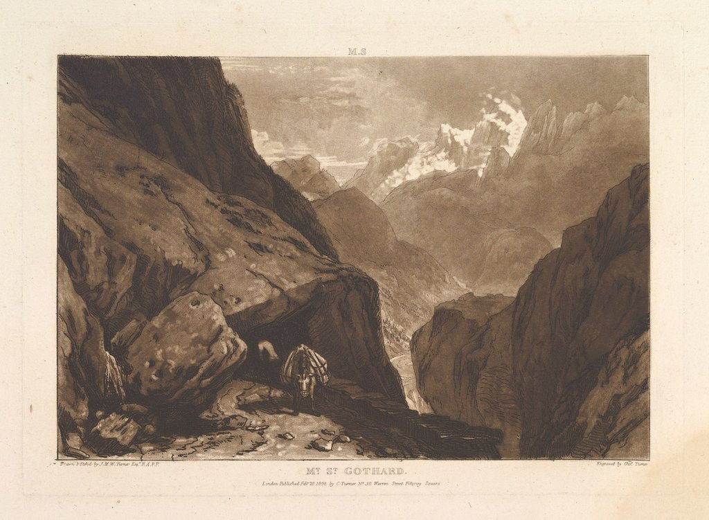 Detail of Mt. St. Gothard, February 20, 1808 by JMW Turner