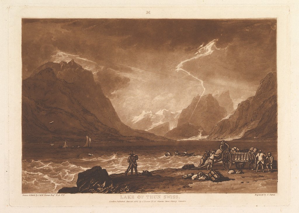 Detail of Lake of Thun, Swiss, June 10, 1808 by JMW Turner