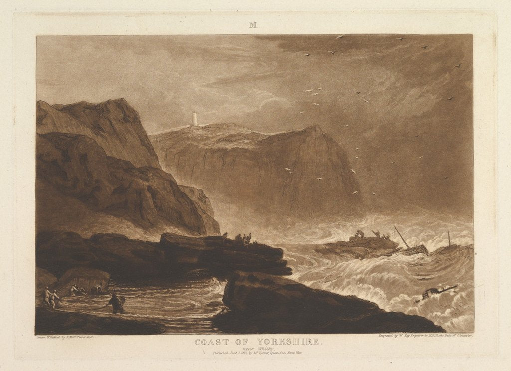 Detail of Coast of Yorkshire, Near Whitby, January 1, 1811 by JMW Turner