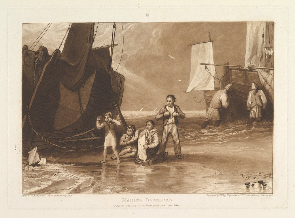 Detail of Marine Dabblers, June 1811 by JMW Turner
