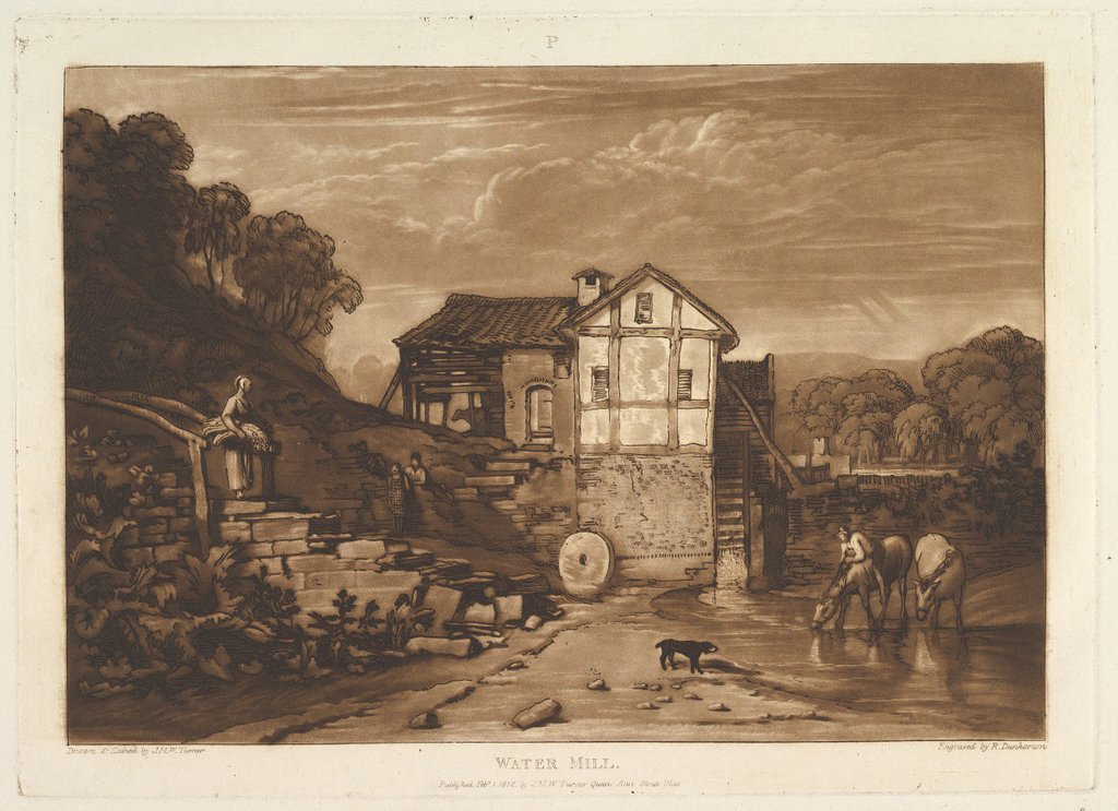Detail of Water Mill, February 1, 1812 by JMW Turner