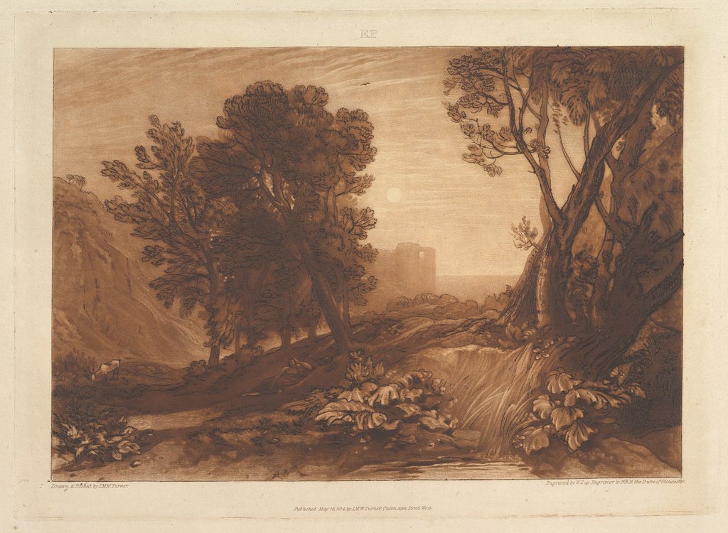 Detail of Solitude, or The Reading Magdalen, May 12, 1814 by JMW Turner