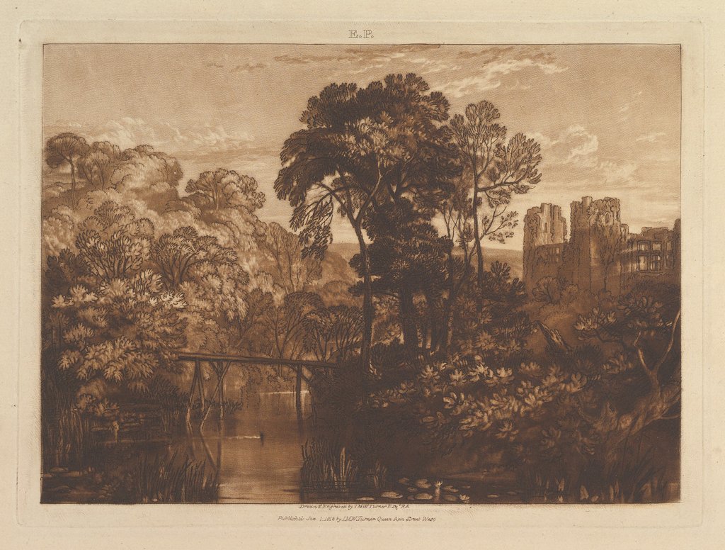 Detail of Berry Pomeroy Castle, January 1, 1816 by JMW Turner