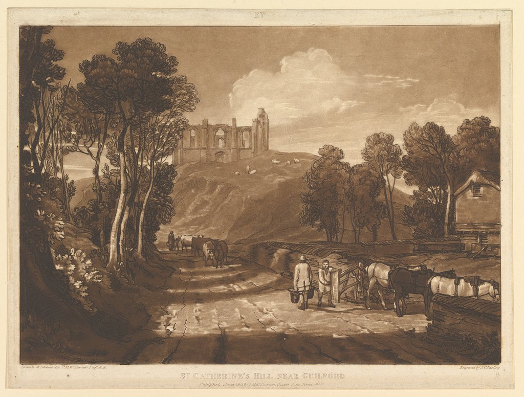 Detail of St. Catharine's Hill near Guilford, June 1811 by JMW Turner