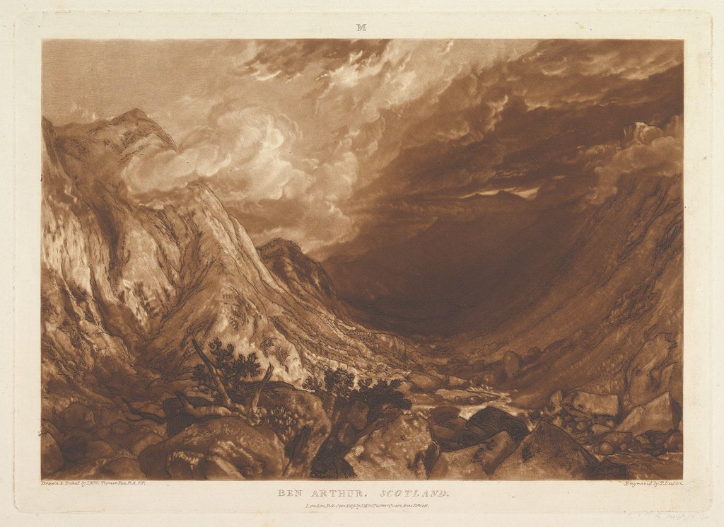Detail of Ben Arthur, Scotland, January 1, 1819 by JMW Turner