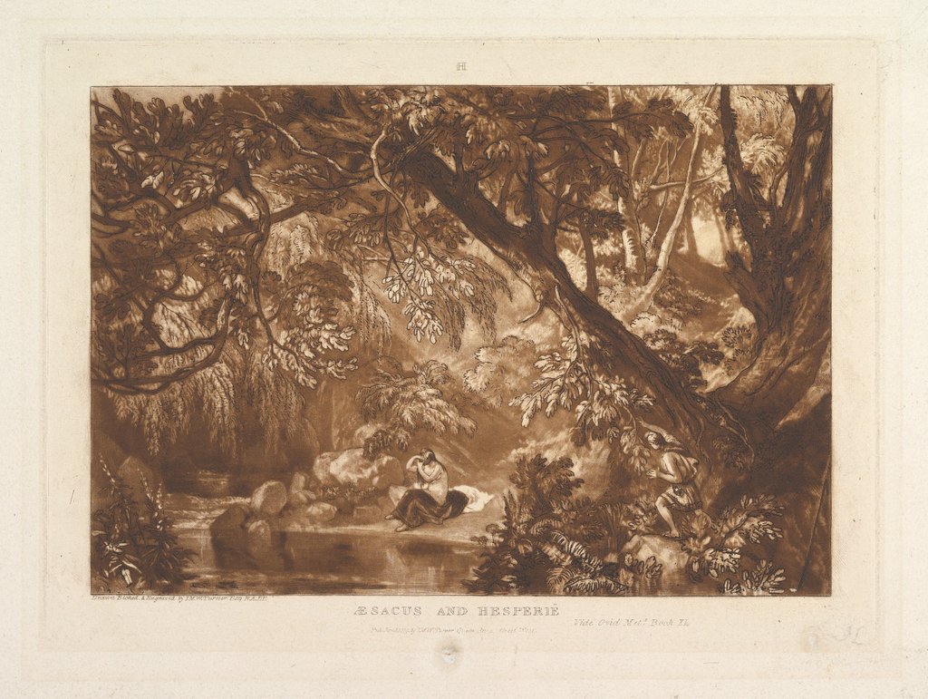 Detail of Aesacus and Hesperie, Vide Ovid Metamorphosis, Book X by JMW Turner