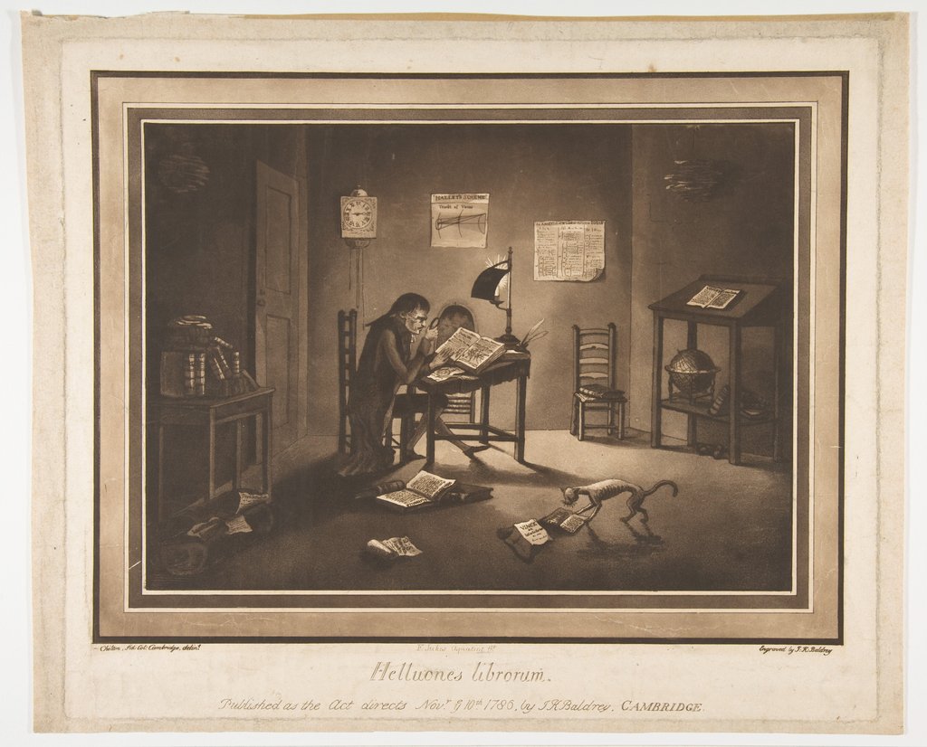 Detail of Helluones librorum, November 10, 1786 by John Kirby Baldrey