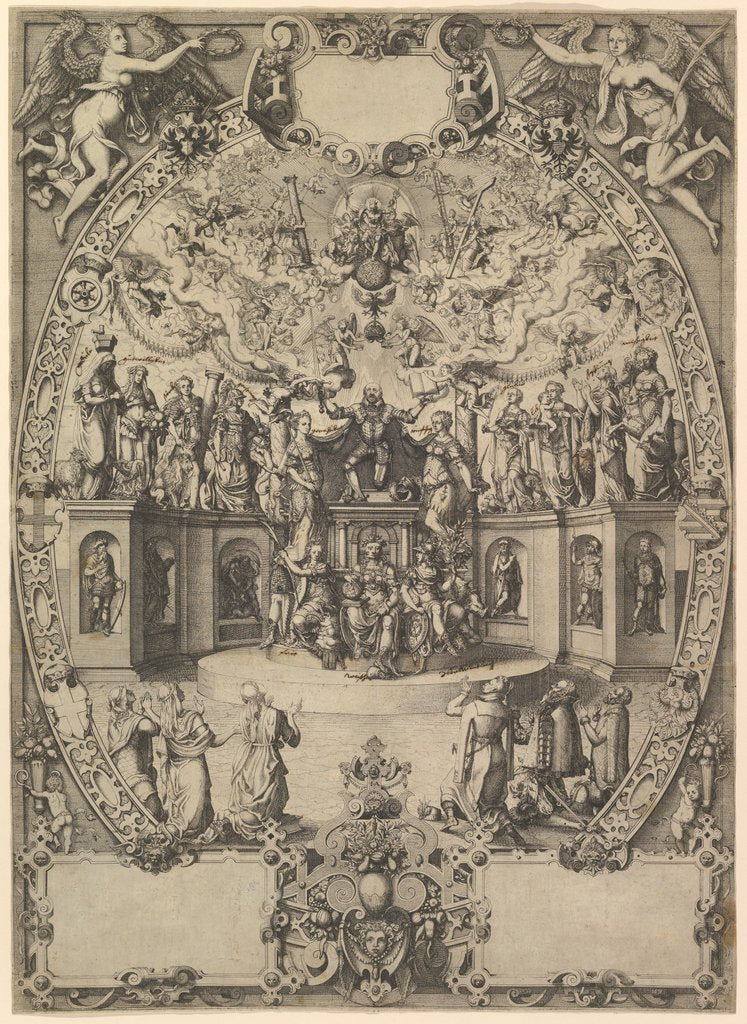 Detail of The Apotheosis of Emperor Maximilian II, 16th century by Jost Ammon