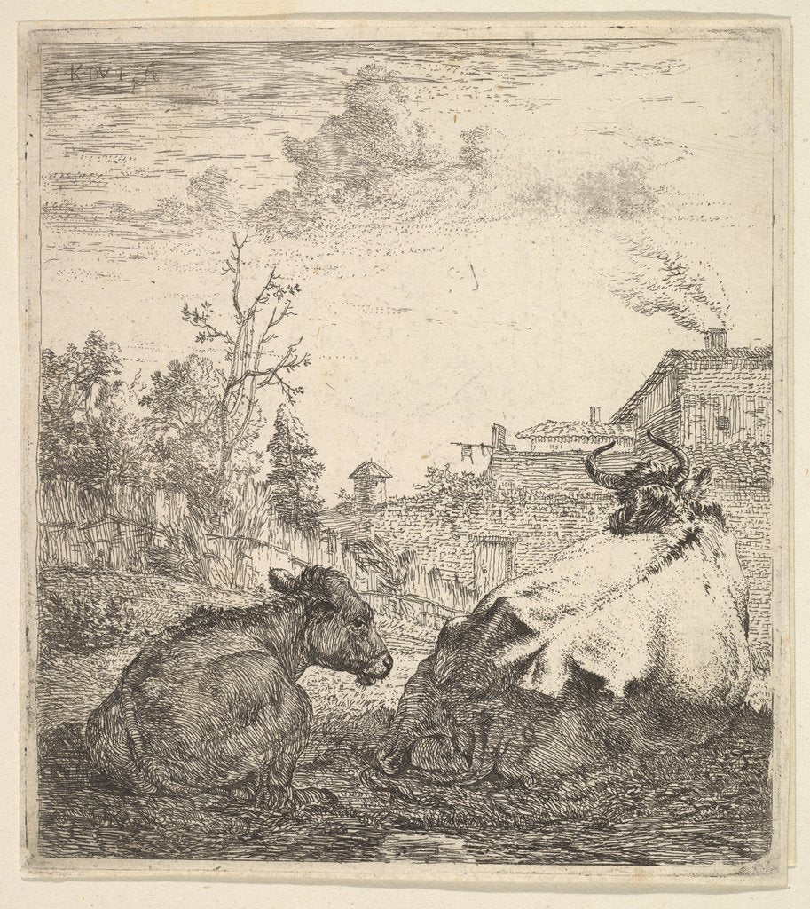 Detail of The Cow and the Calf, 17th century by Karel Du Jardin