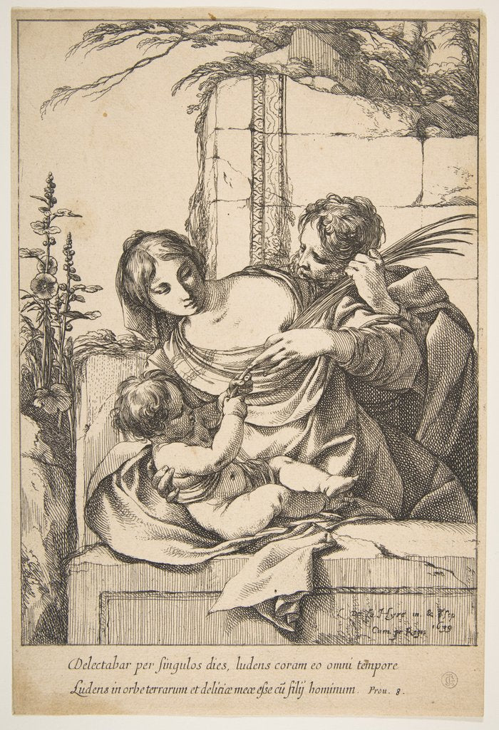 Detail of Holy Family with Palm, 1639 by Laurent de la Hyre