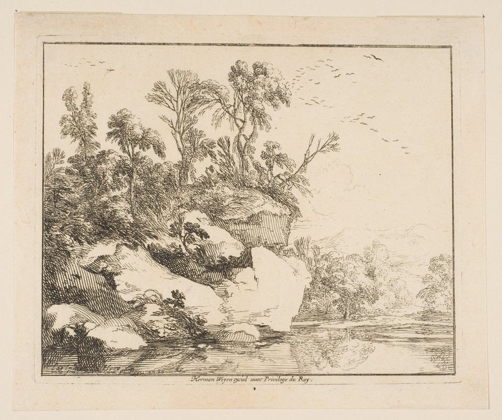 Detail of The Covered Rocks, 1640 by Laurent de la Hyre
