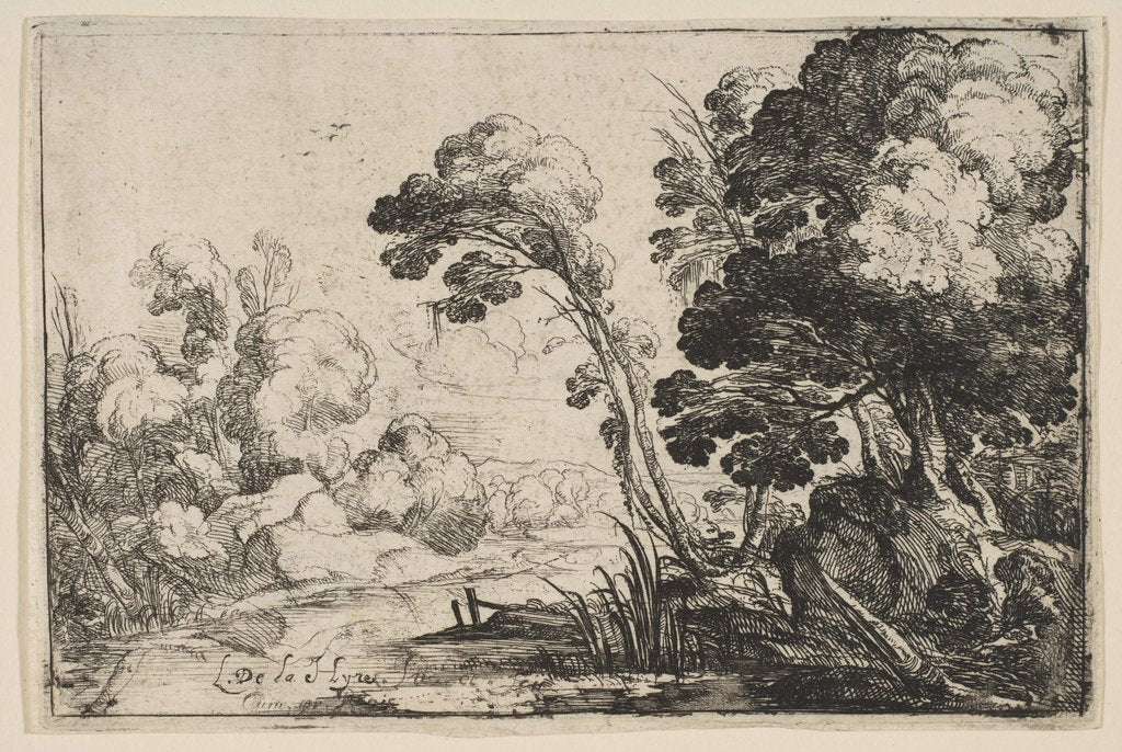 Detail of River in the Woods by Laurent de la Hyre