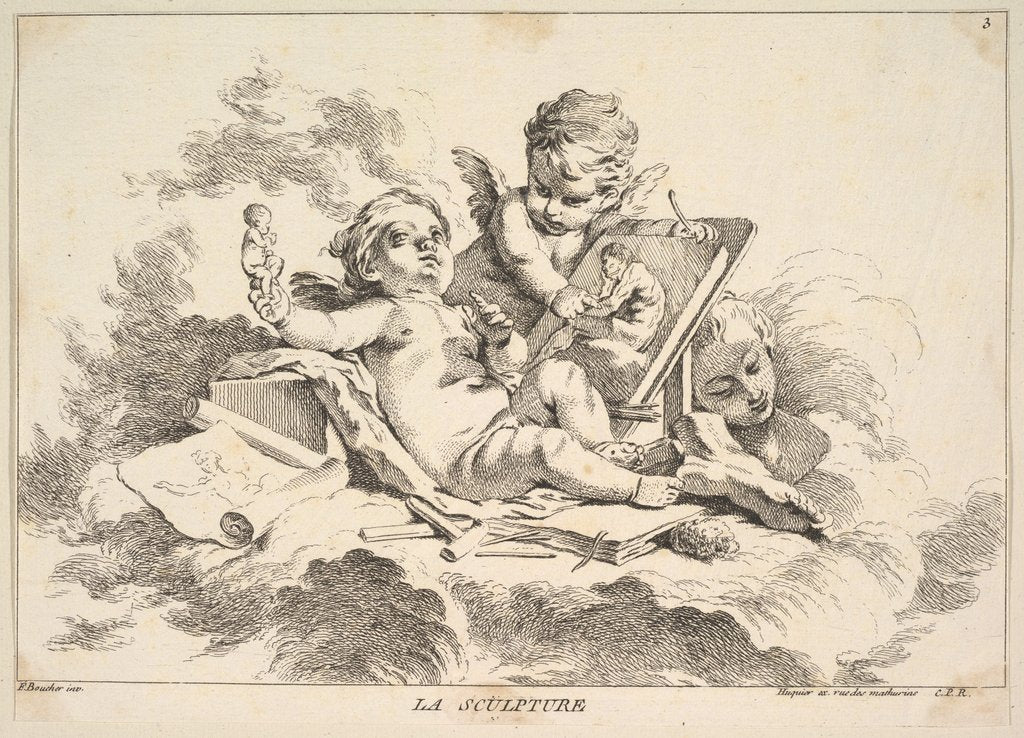 Detail of Sculpture by Louis Felix de la Rue