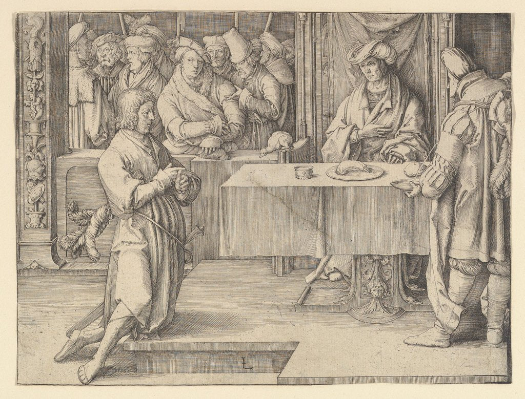 Detail of Joseph Interpreting Pharoah's Dreams, 1512 by Lucas van Leyden