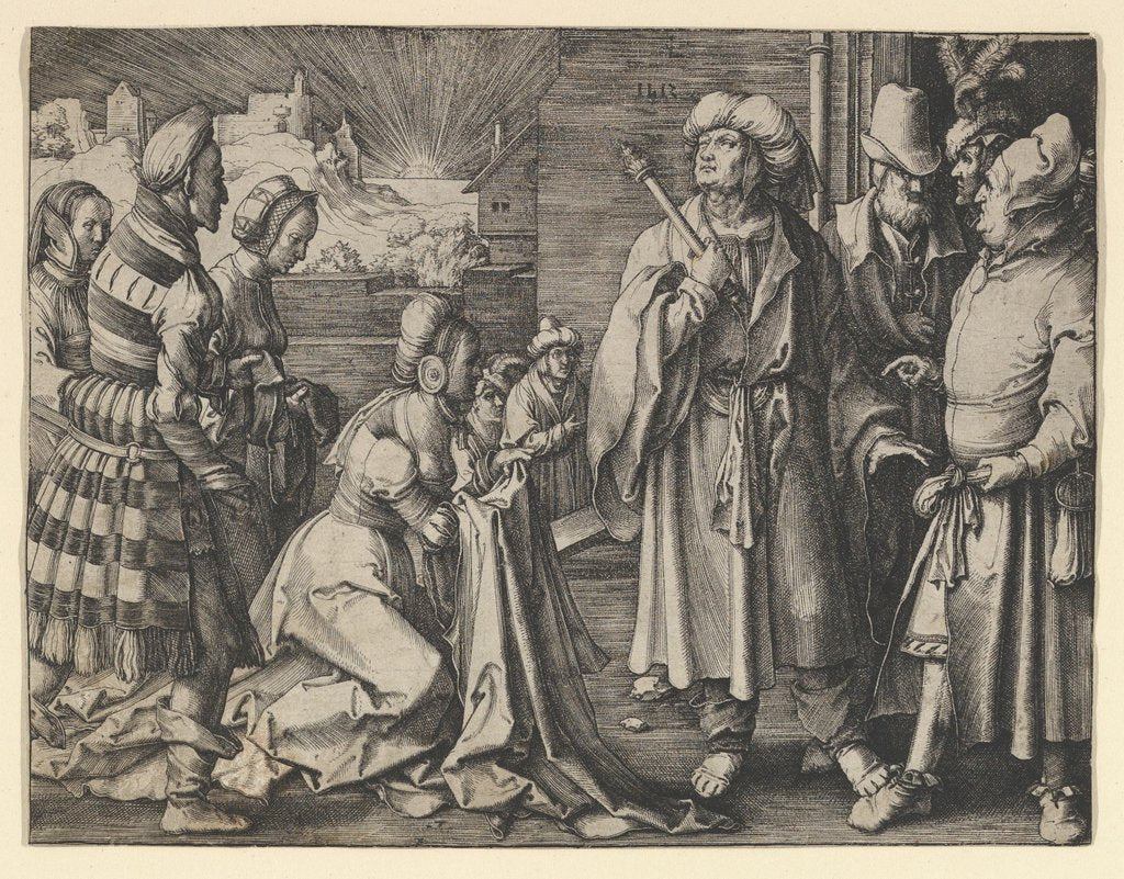 Detail of Potiphar's Wife Acuses Joseph, 1512 by Lucas van Leyden