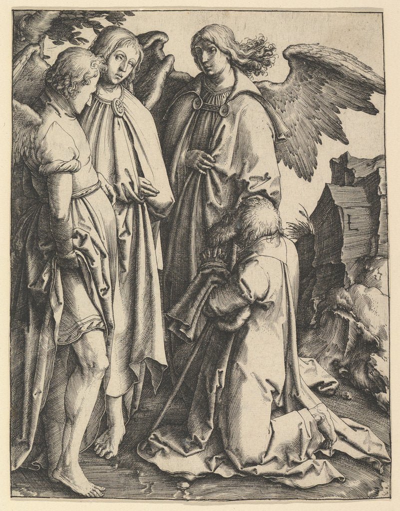 Detail of Abraham and Three Angels, ca. 1513 by Lucas van Leyden