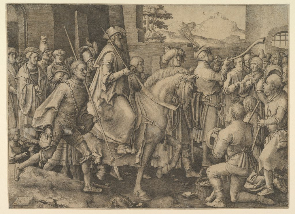 Detail of The Triumph of Mordecai, 1515 by Lucas van Leyden