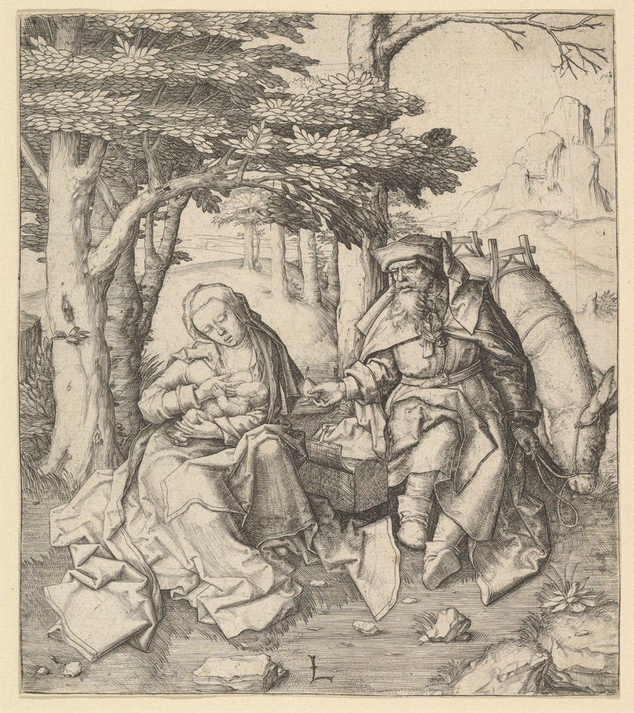 Detail of Rest on the Flight Into Egypt, ca. 1506 by Lucas van Leyden