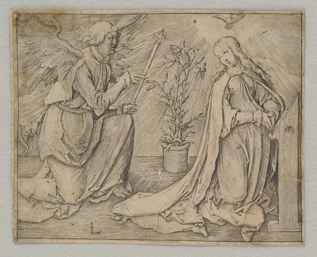 Detail of The Annunciation, ca. 1516 by Lucas van Leyden