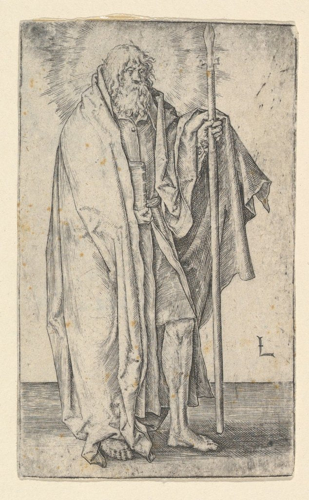Detail of St. Thomas, ca. 1510 by Lucas van Leyden