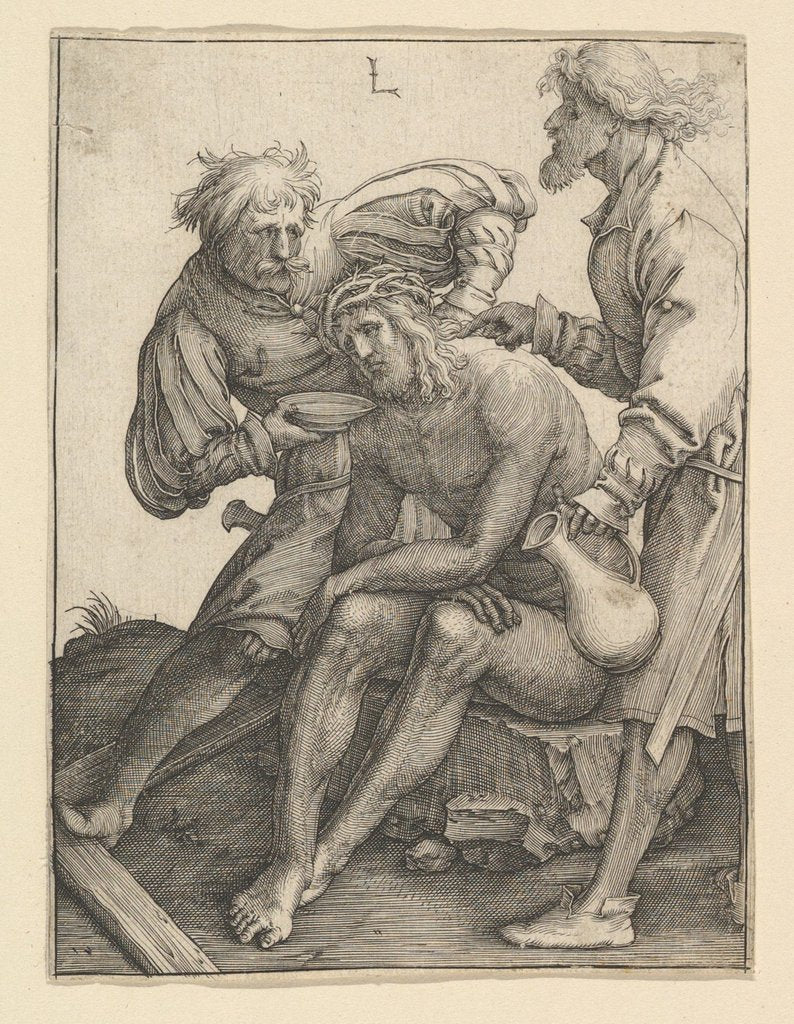Detail of Soldiers Giving Drink to Christ, ca. 1512 by Lucas van Leyden
