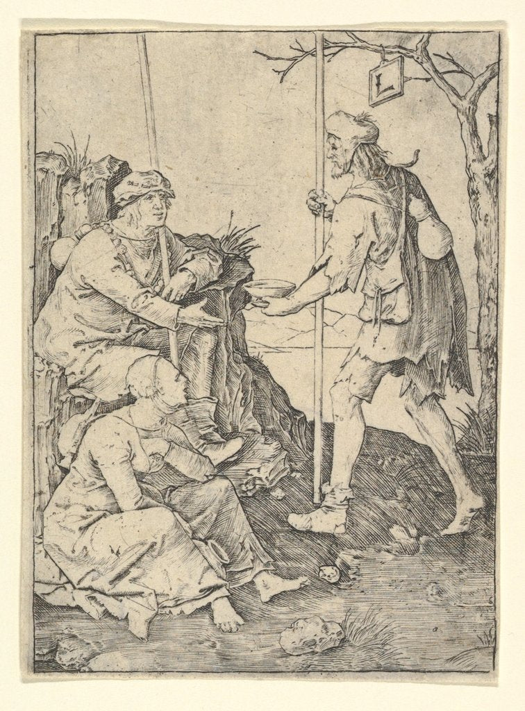 Detail of The Beggars, ca. 1509 by Lucas van Leyden