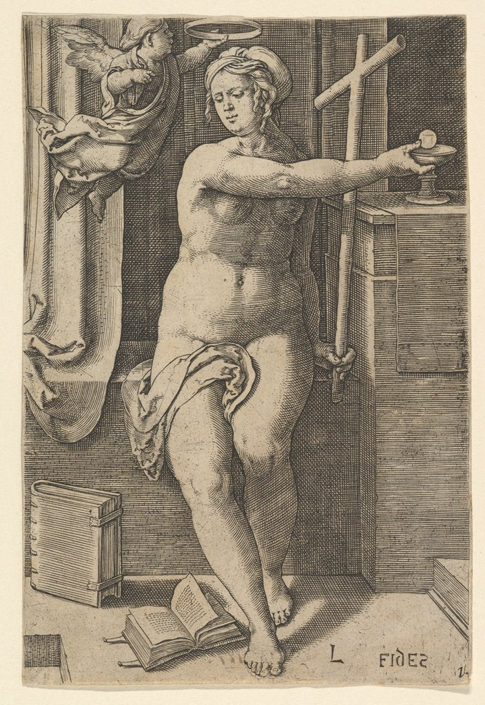 Detail of Faith, from the series The Seven Virtues, 1530 by Lucas van Leyden
