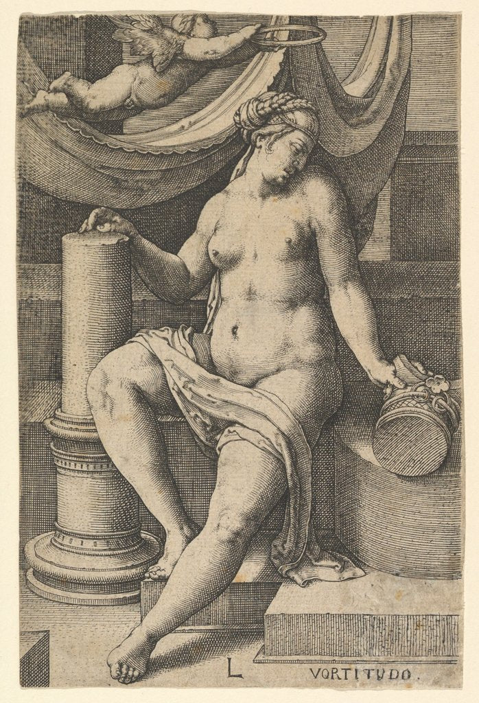 Detail of Fortitude, from the series The Seven Virtues, 1530 by Lucas van Leyden