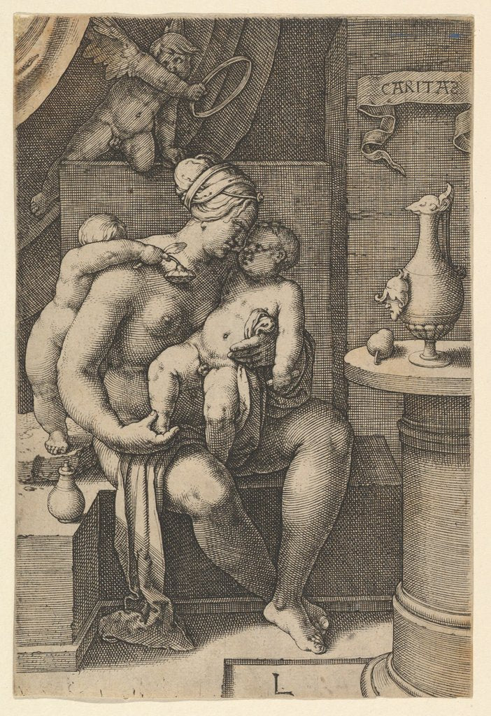 Detail of Charity, from the series The Seven Virtues, 1530 by Lucas van Leyden