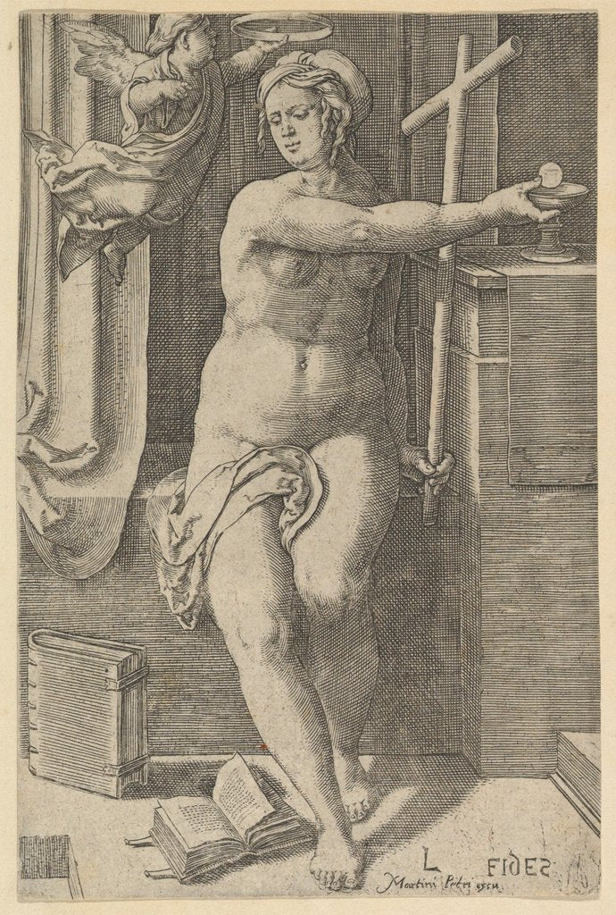 Detail of Faith, from the series The Seven Virtues, 1530 by Lucas van Leyden