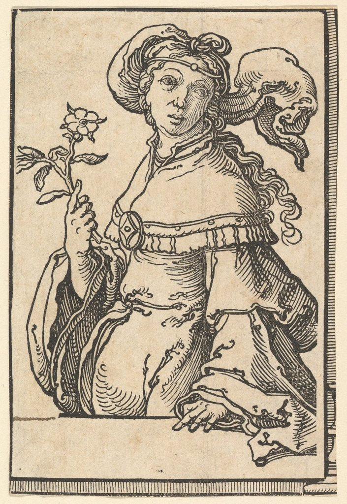 Detail of Erythrean Sibyl, from the series of Sibyls, ca. 1530 by Lucas van Leyden
