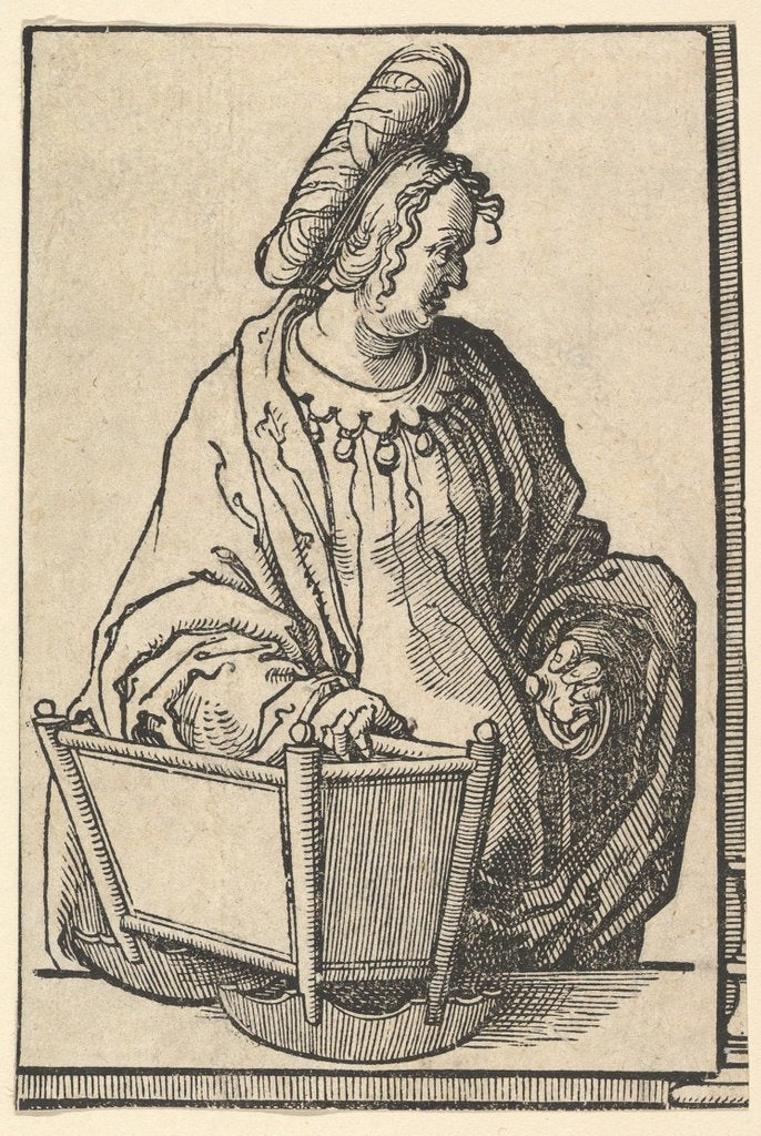 Detail of Samarian Sibyl, from the series of Sibyls, ca. 1530 by Lucas van Leyden