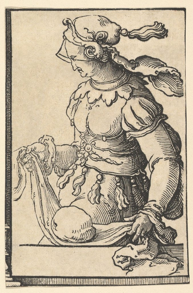 Detail of Cumean Sibyl, from the series of Sibyls, ca. 1530 by Lucas van Leyden