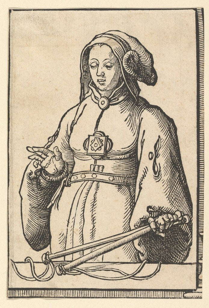 Detail of Agrippine Sibyl, from the series of Sibyls, ca. 1530 by Lucas van Leyden