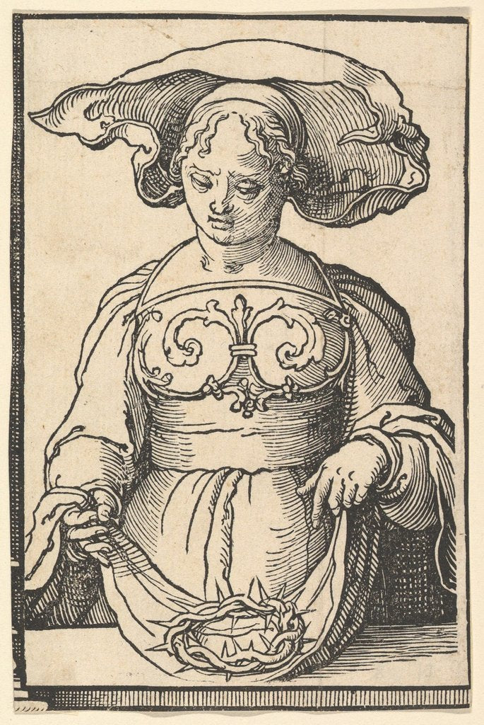 Detail of Delphic Sibyl, from the series of Sibyls, ca. 1530 by Lucas van Leyden
