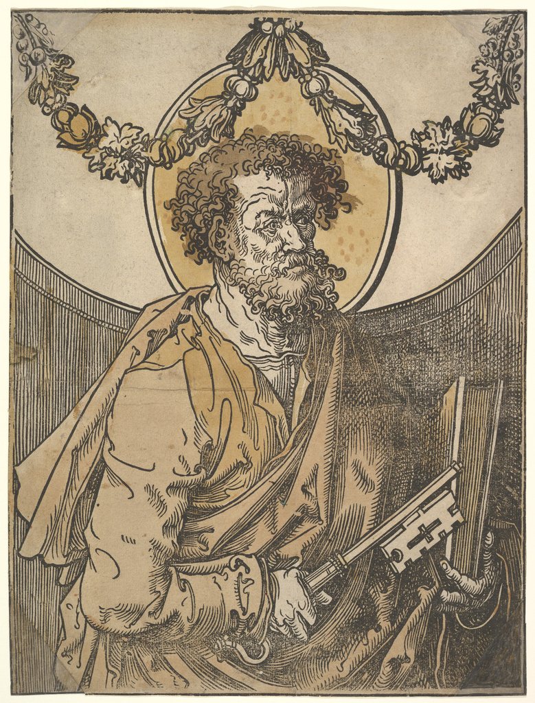Detail of Saint Peter, 1515 by Lucas van Leyden