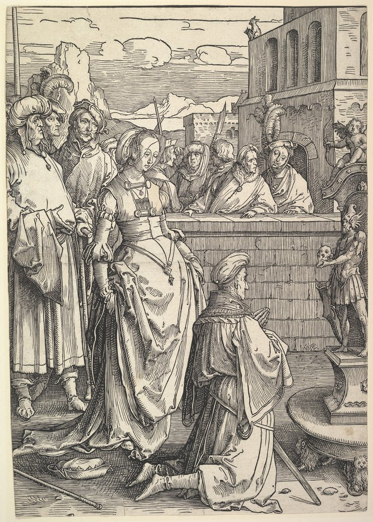 Detail of Solomon Worshiping an Idol, ca. 1514 by Lucas van Leyden