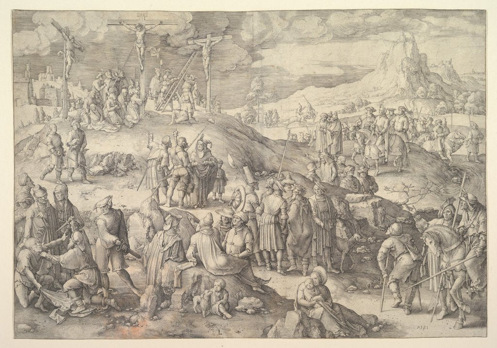 Detail of Calvary, 1517 by Lucas van Leyden