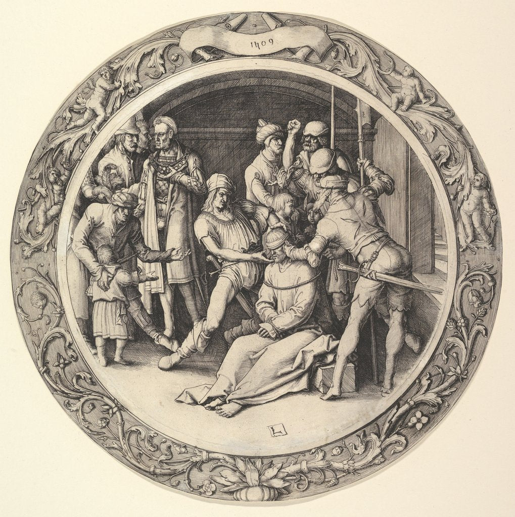 Detail of The Mocking of Christ, from the Circular Passion, 1509 by Lucas van Leyden