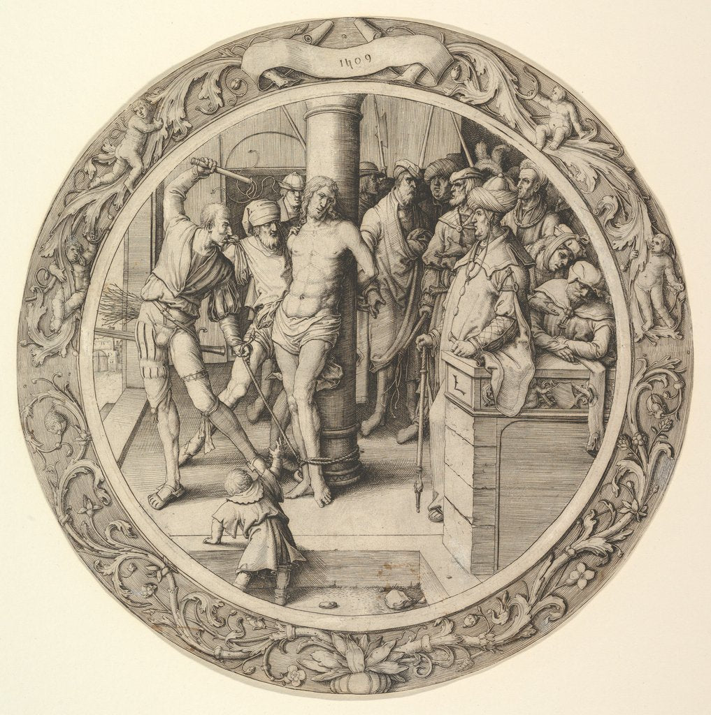 Detail of The Flagellation, from the Circular Passion, 1509 by Lucas van Leyden
