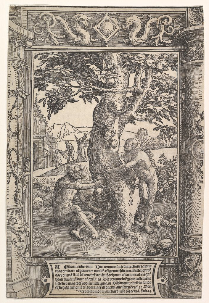Detail of The Fall of Man, ca. 1517 by Lucas van Leyden
