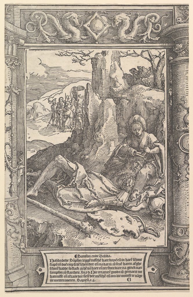 Detail of Samson and Delilah, ca. 1517 by Lucas van Leyden