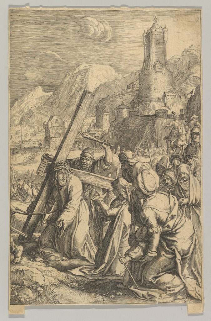 Detail of Christ Carrying the Cross, from The Passion of Christ, ca. 1623 by Ludovicus Siceram