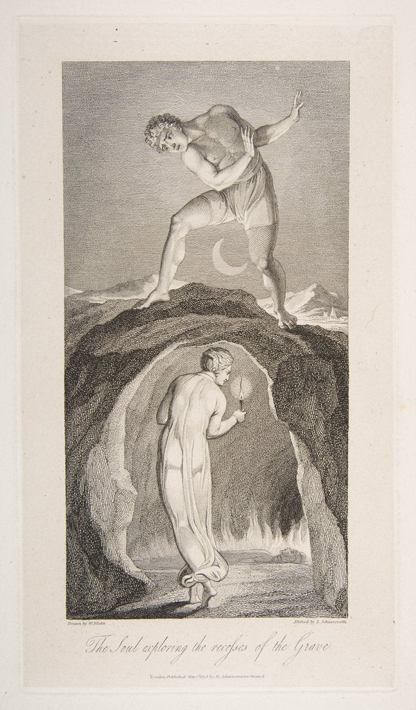 Detail of The Soul Exploring the Recesses of the Grave, from The Grave, a Poem by Robert Bl…, March 1, 1813 by Luigi Schiavonetti