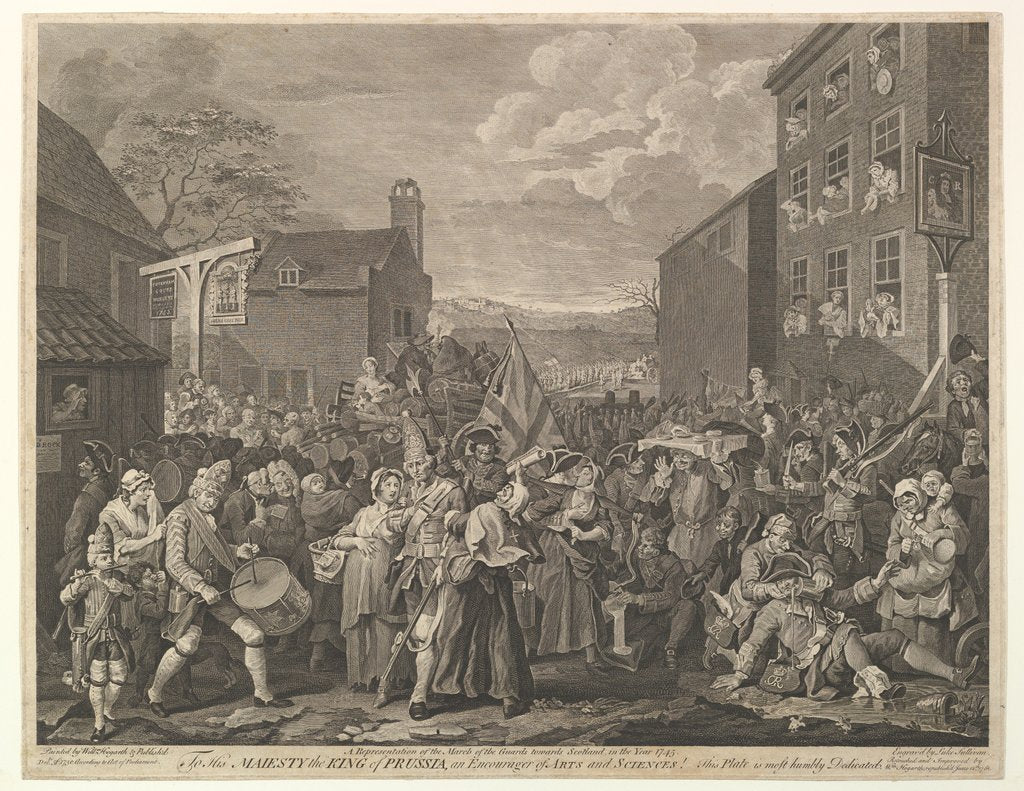 Detail of The March to Finchley-A Representation of the March of the Guards towards Scotla…, June 12, 1761 by Luke Sullivan
