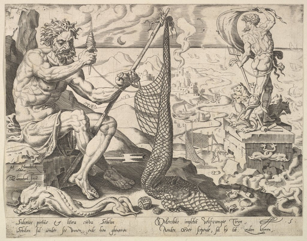 Detail of Zebulun, from the series The Twelve Patriarchs, 1550 by Dirck Volkertsen Coornhert